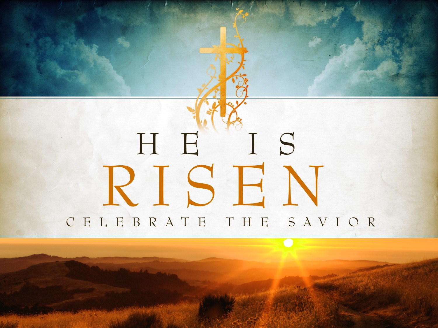 He Has Risen Easter Backgrounds Religious