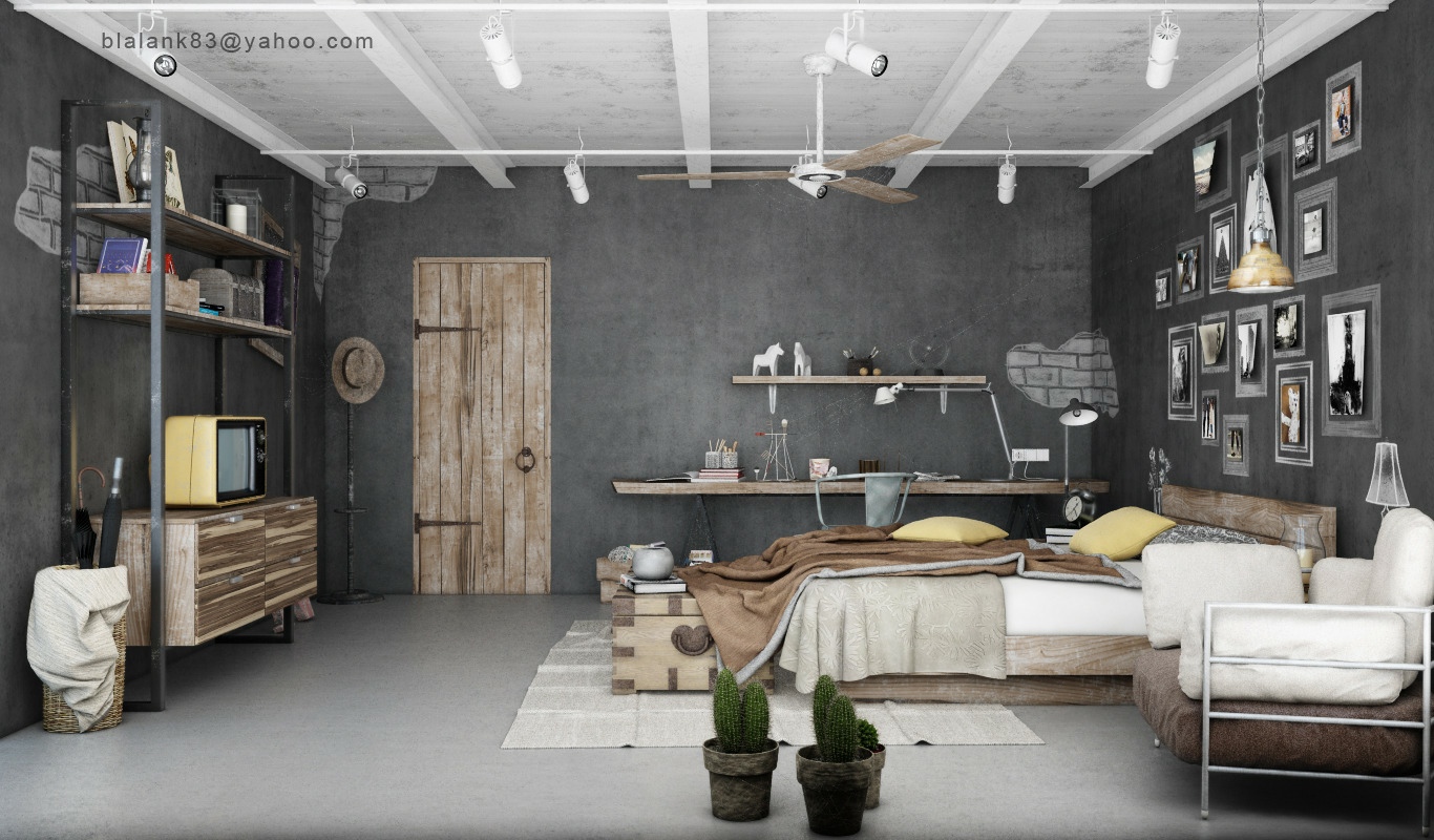 Industrial Bedroom Designs