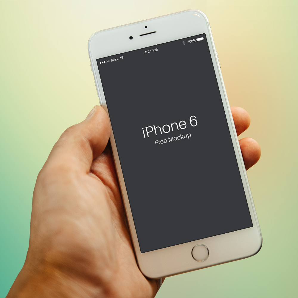 iPhone 6 Hand Mockup PSD