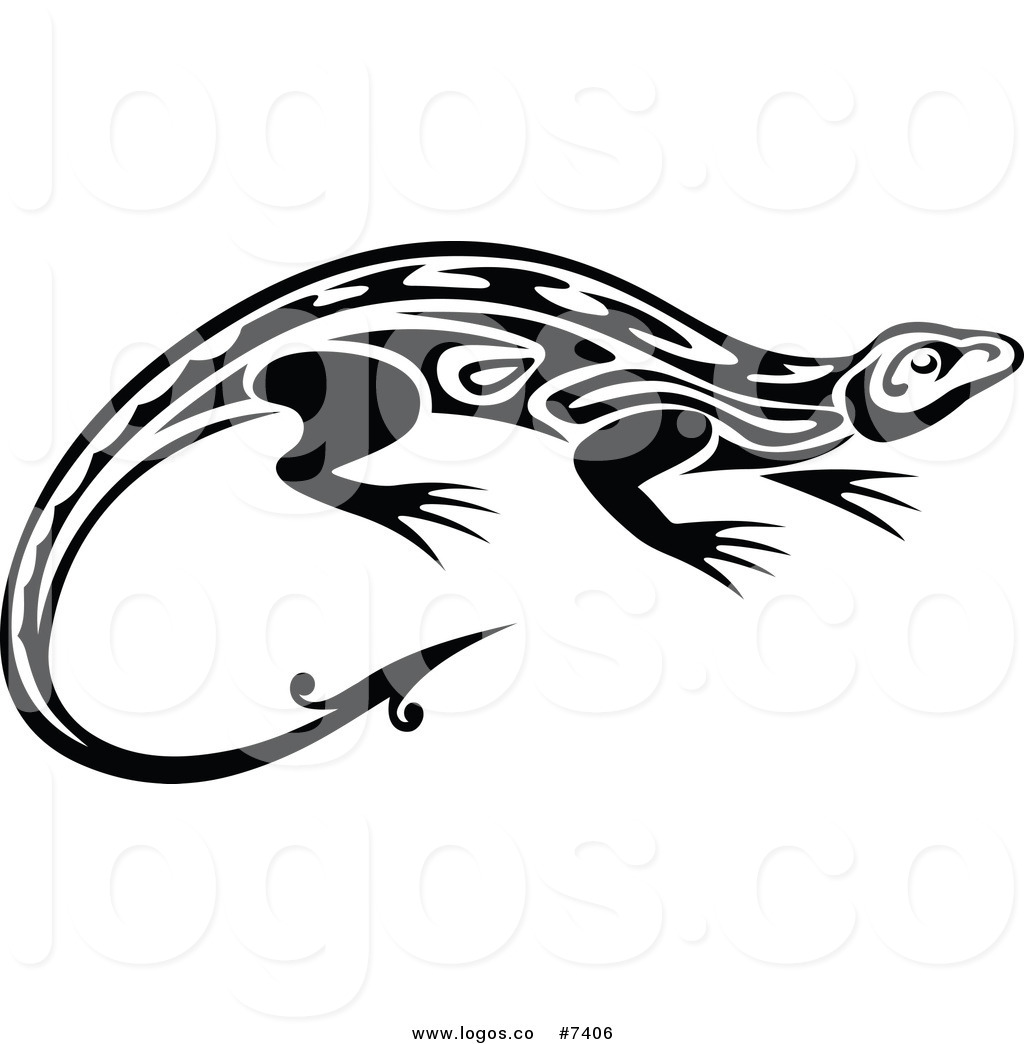 Lizard Clip Art Black and White