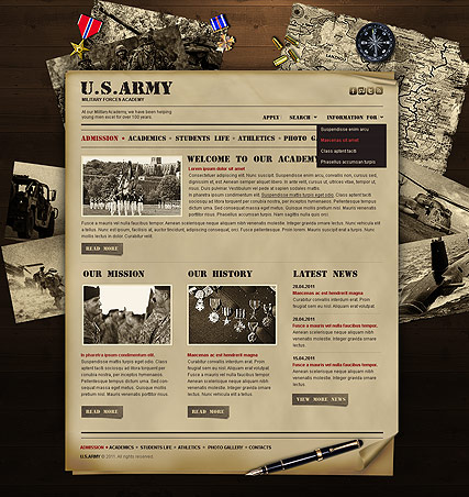 Military ID Card Template