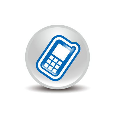 Mobile Phone Icon Blue