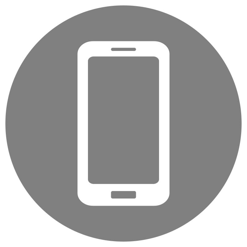 Mobile Phone Icon Grey