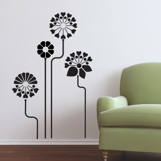 Modern Flower Wall Stickers Decals