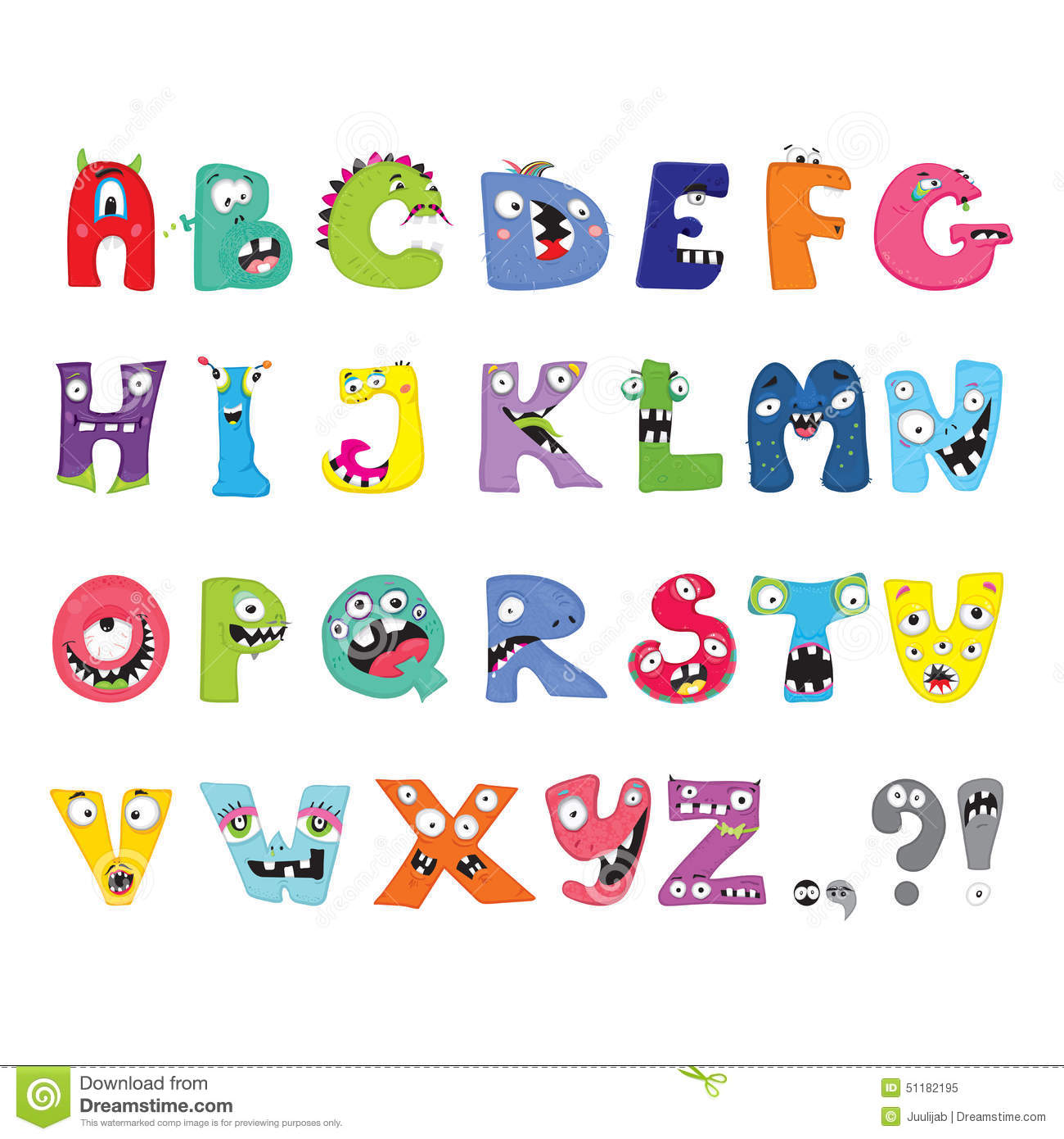 Monster Letters Alphabet