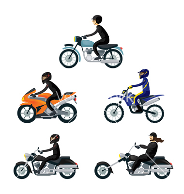 15 Back View Motorcycle Rider Vector Images