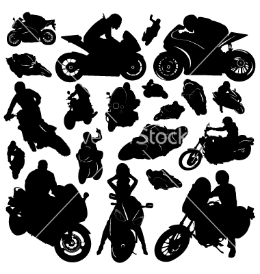 Motorcycle Riders Silhouette Vector Free Motorcycle Riders Silhouette Vector Free