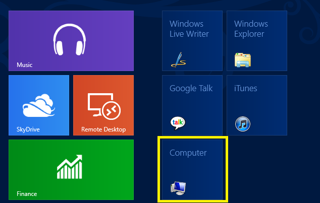 My Computer Icon On Desktop Windows 8