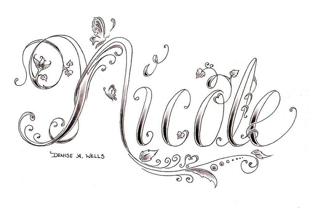 Nicole Name Design Tattoo