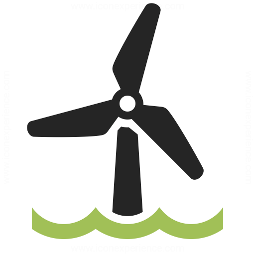 Offshore Wind Turbine Icon