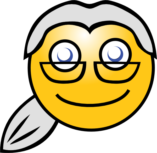 Old Lady Smiley Face Clip Art