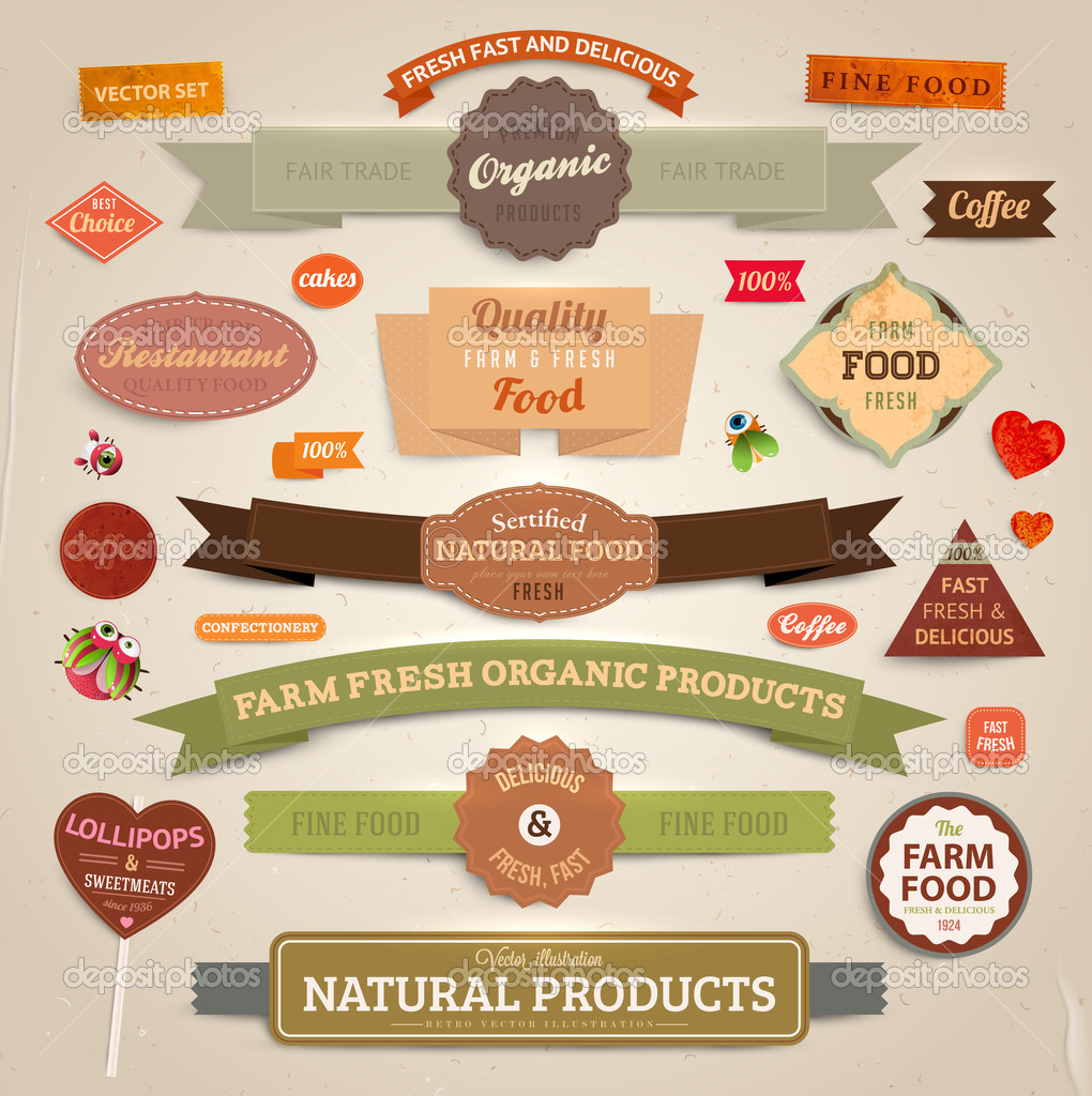 Organic Fresh Free Vector Labels