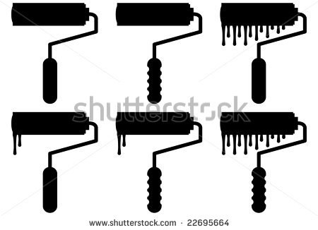 Paint Roller Vector Art