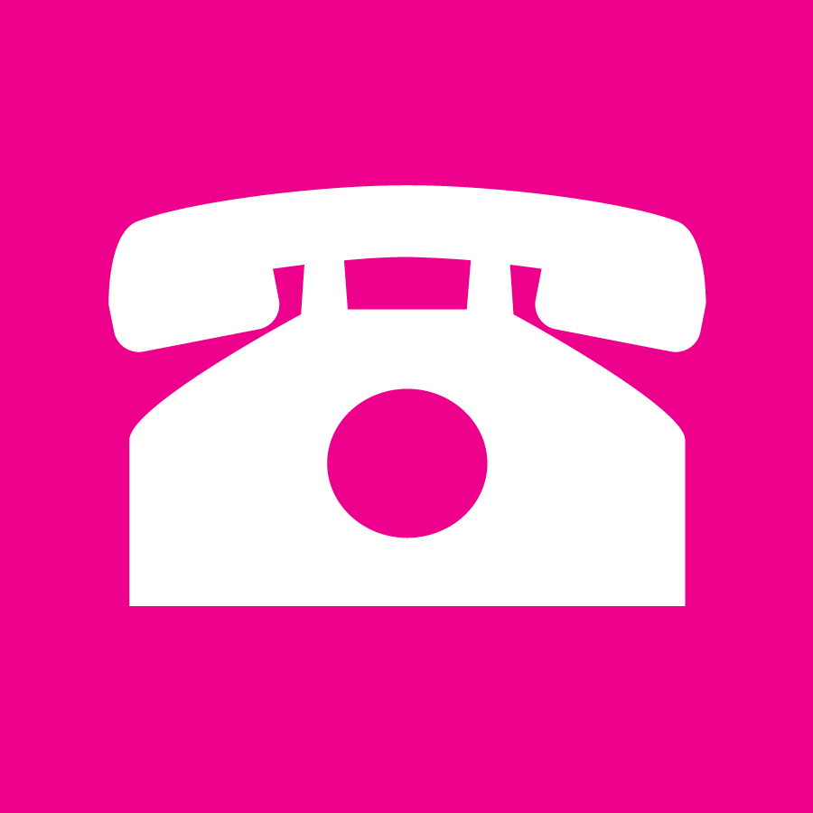 Phone email Icons Pink