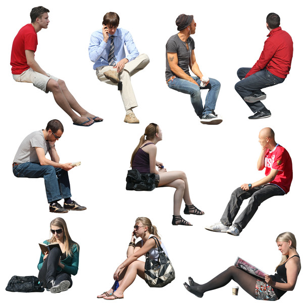 Photoshop People Sitting