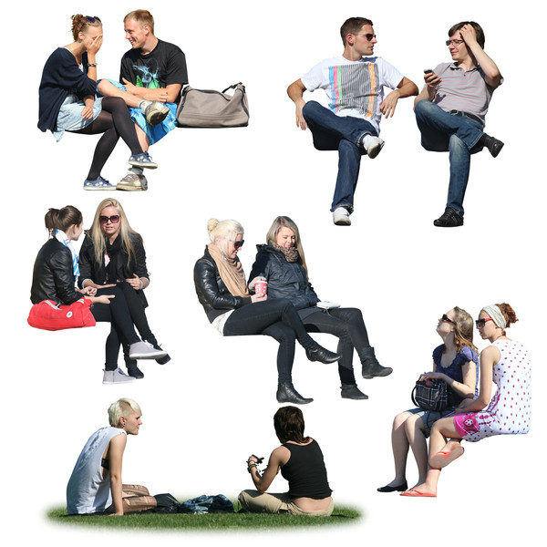 Photoshop People Sitting