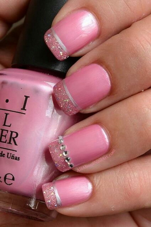 Pink French Tip Nail Designs