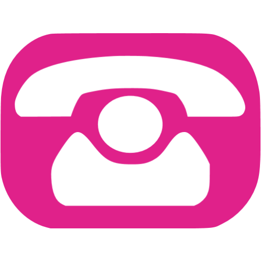 Pink Phone Icon Black Background