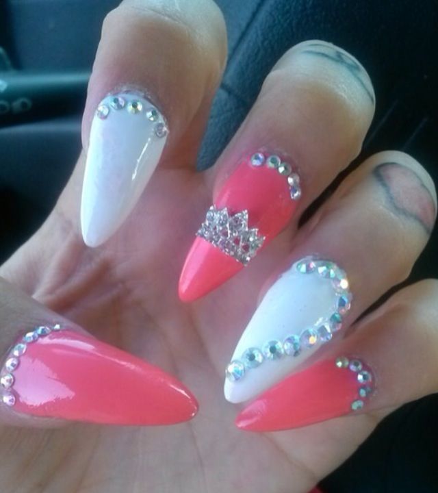 Pink Stiletto Nail Designs