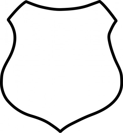 Police Shield Outline Clip Art