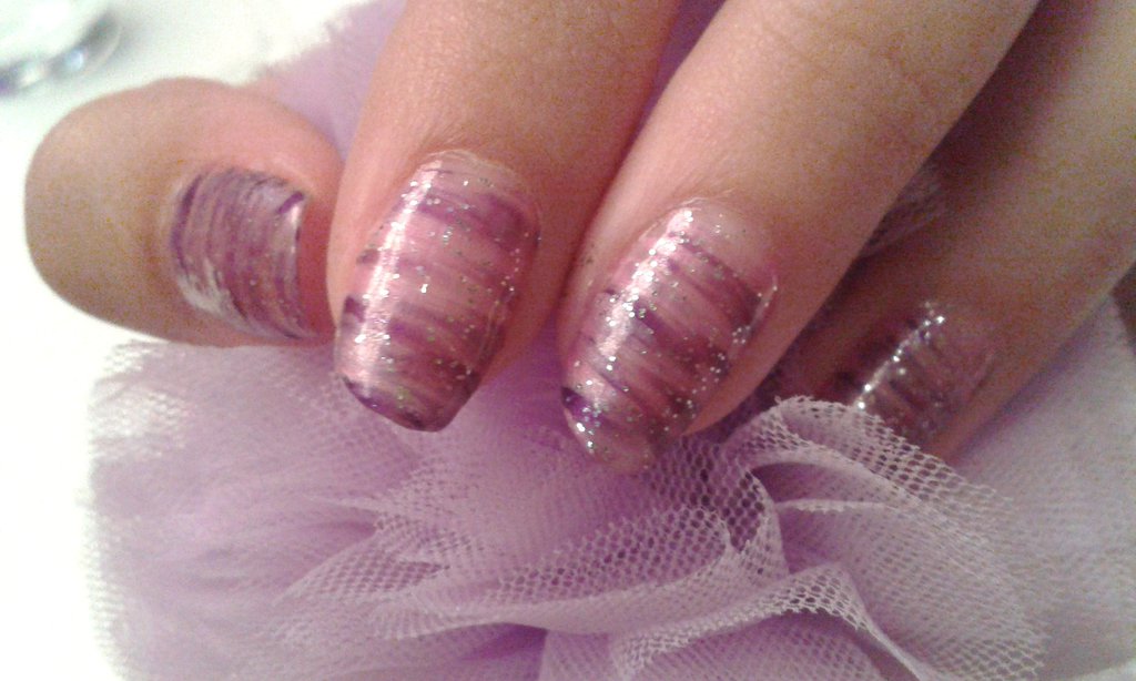 Purple Wedding Nail Art