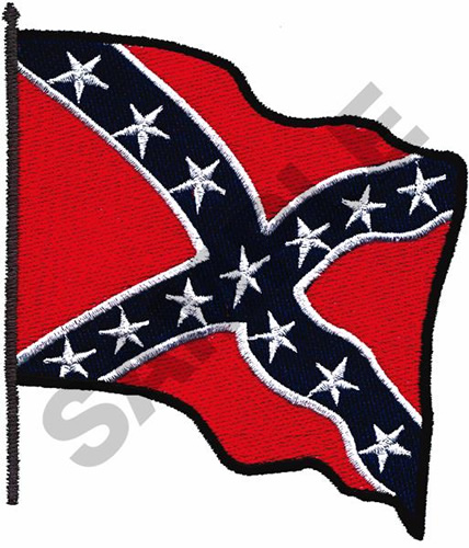 Rebel Flag Embroidery Design