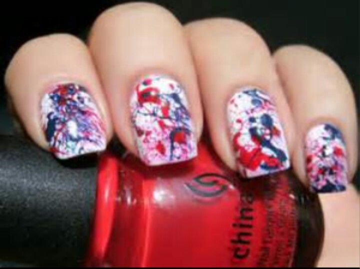 Red, White, and Blue Nail Design - wide 7