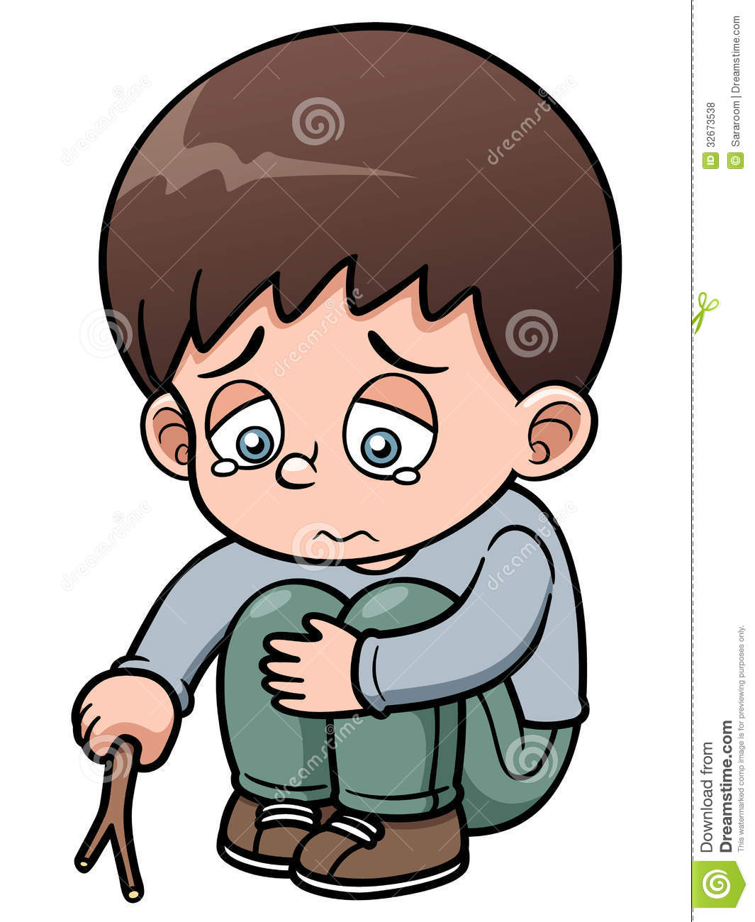 Sad Boy Cartoon Clip Art