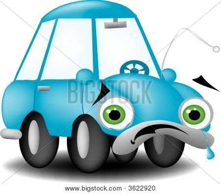 Sad Cartoon Car