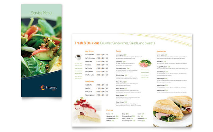 Sample Restaurant Menu Templates Free