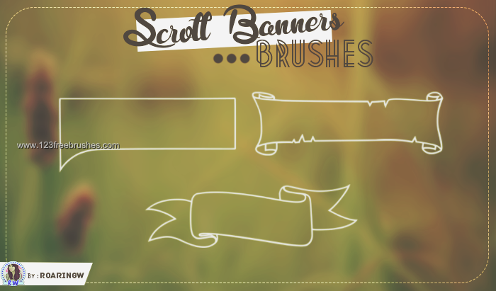 Scroll Banners Photoshop Brush