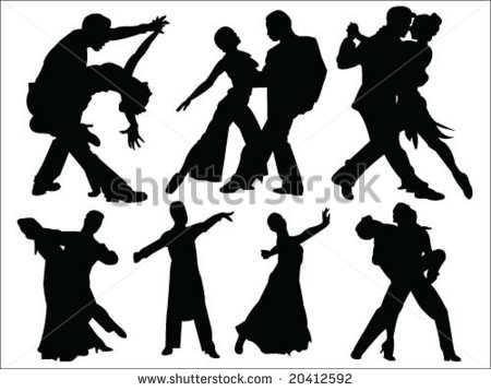 Silhouette Dancing People Outline