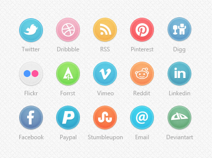 Social Media Icons Circle