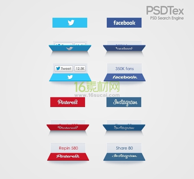 Social Network Icons PSD