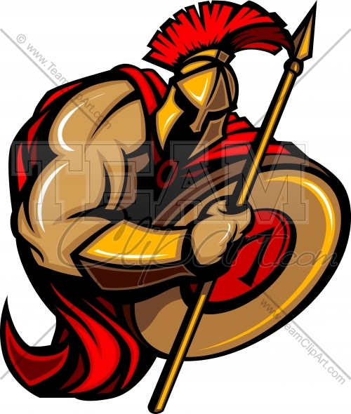 Spartan Trojan Mascot Vector