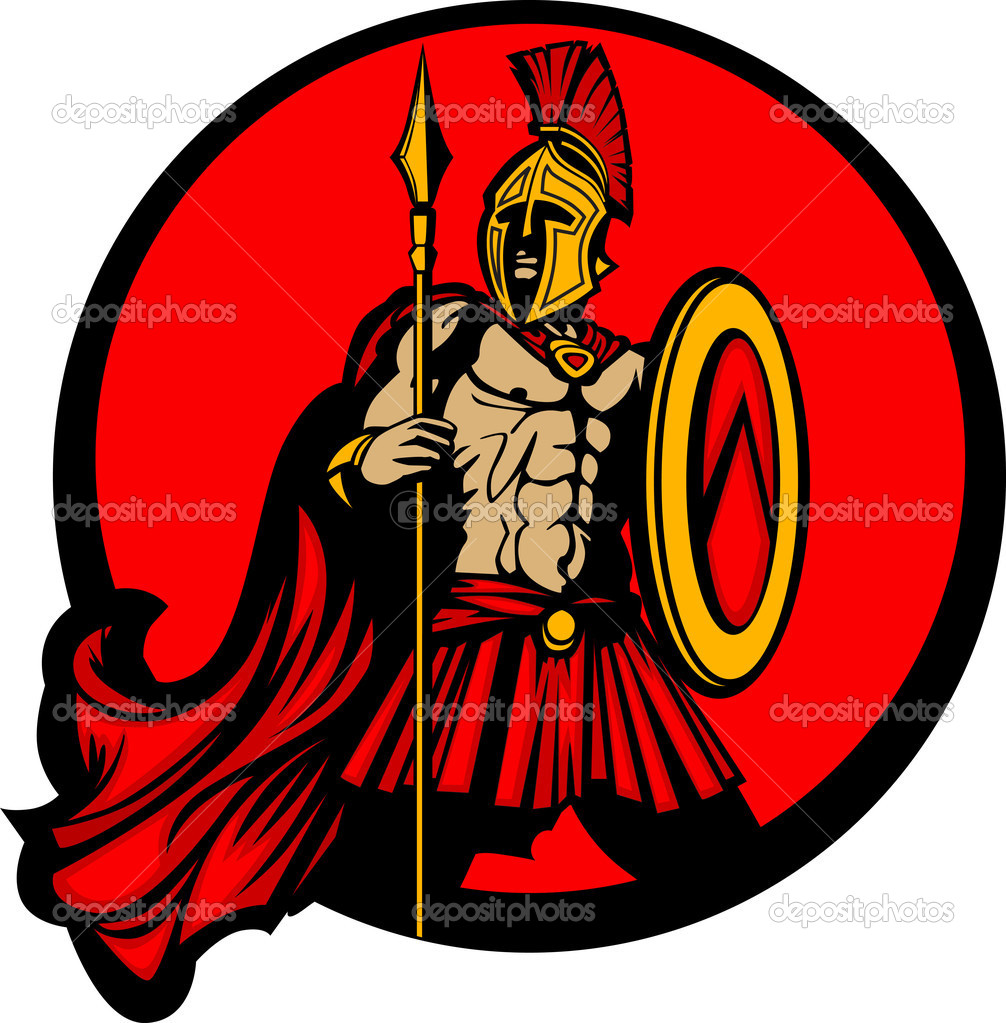 Spartan Trojan Mascot Vector