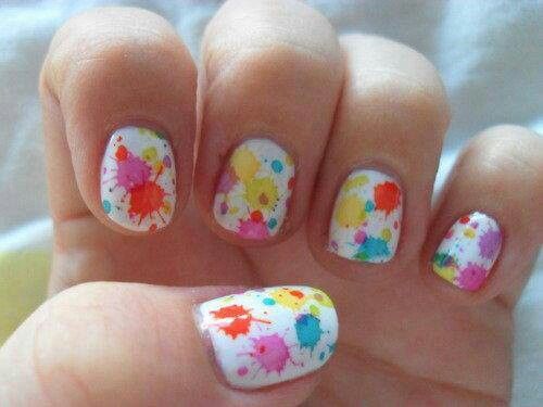 Splatter Paint Nails