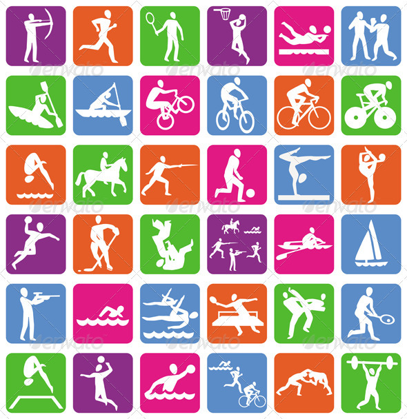 Summer Olympic Sports Icons Summer Olympic Sports Icons