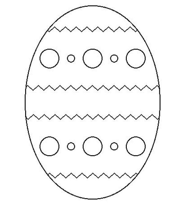 Template Easter Egg Coloring Pages