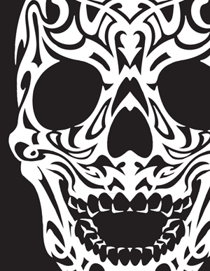 Tribal Skull Clip Art Illustrations