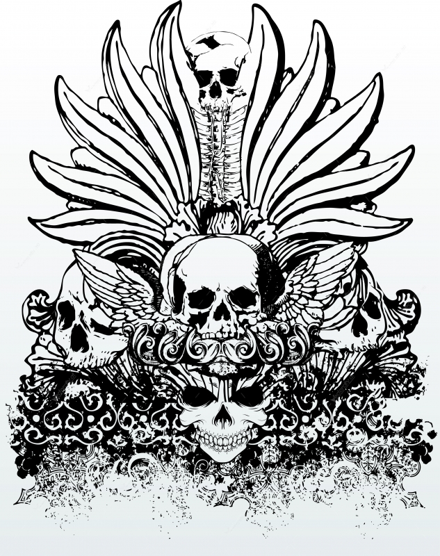 Tribal Skull Vector Art