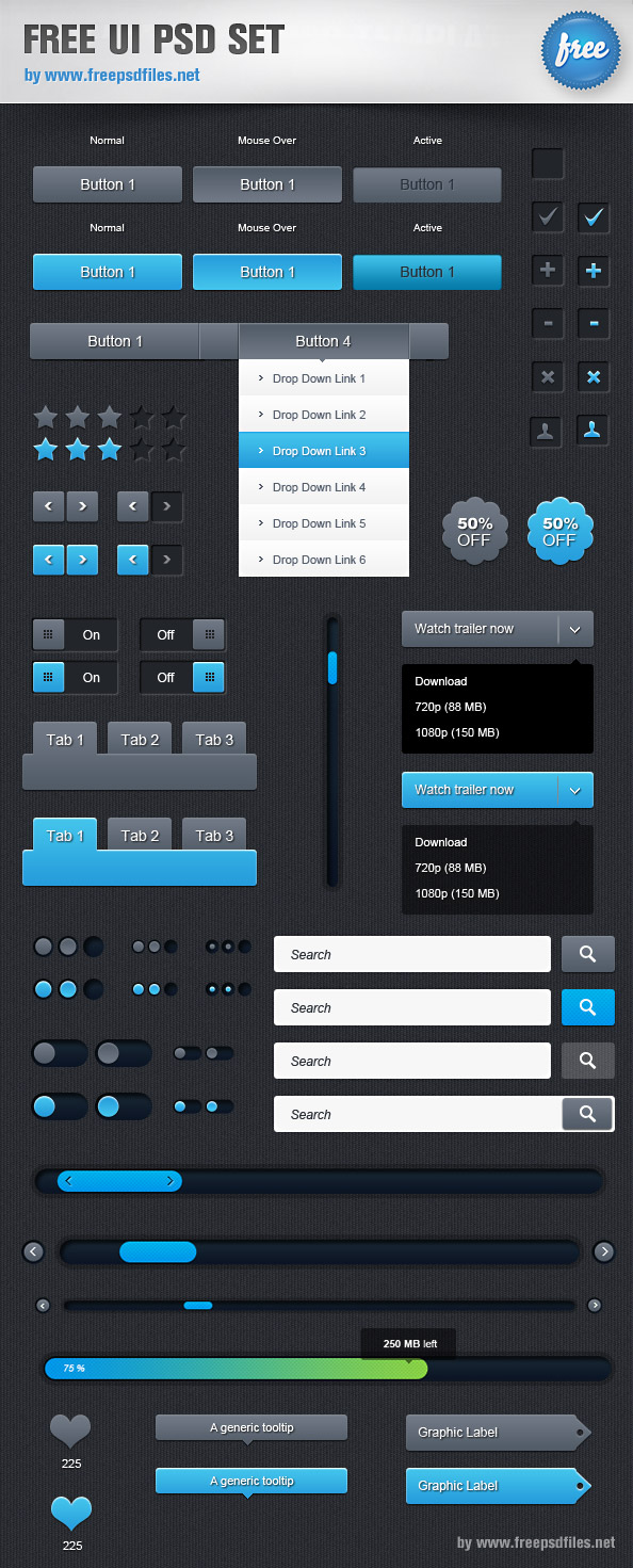 UI Set Psd Free UI Set Psd Free