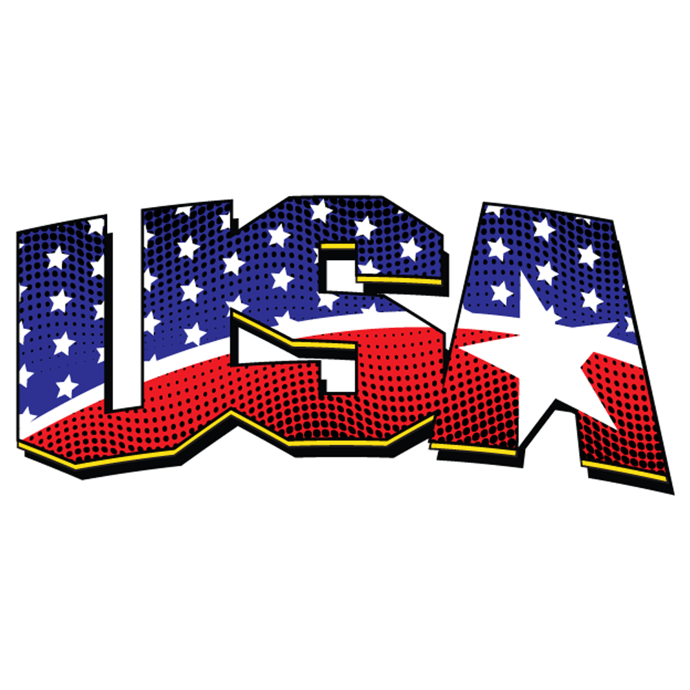 USA American Flag Font