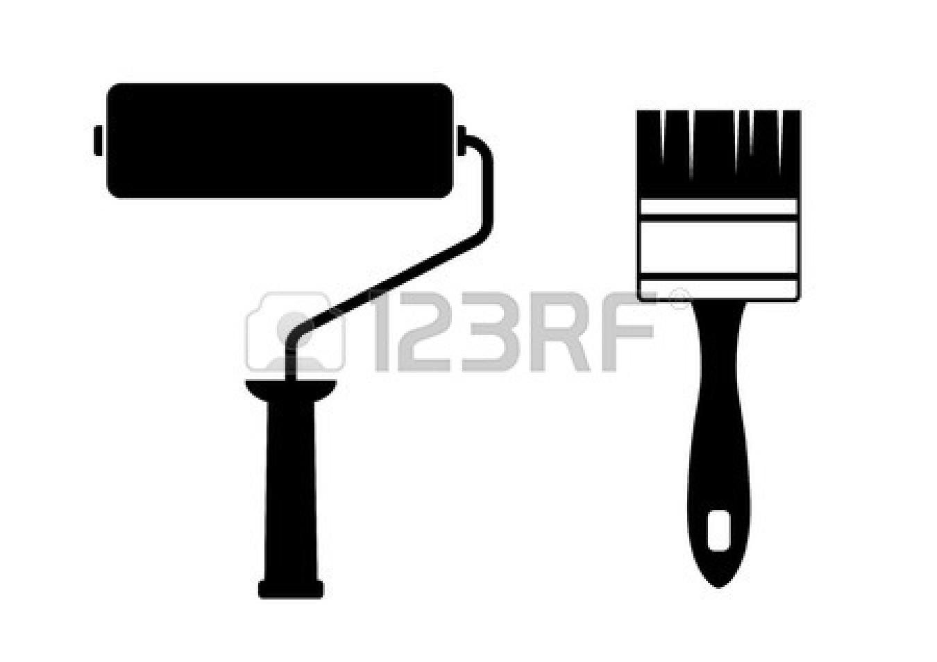 Vector Paint Roller Clip Art