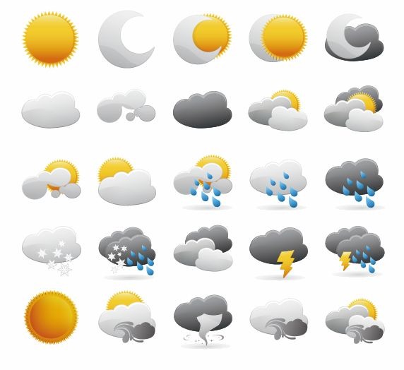 Vector Weather Icons Vector Weather Icons