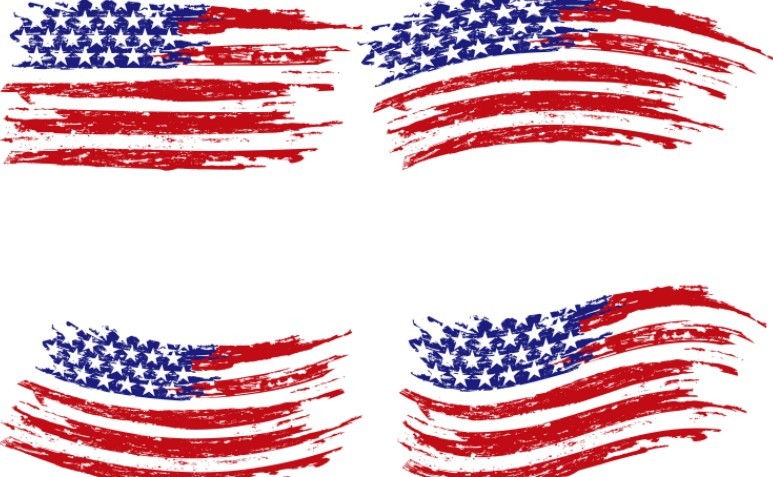 Vintage American Flag Vector Vintage American Flag Vector