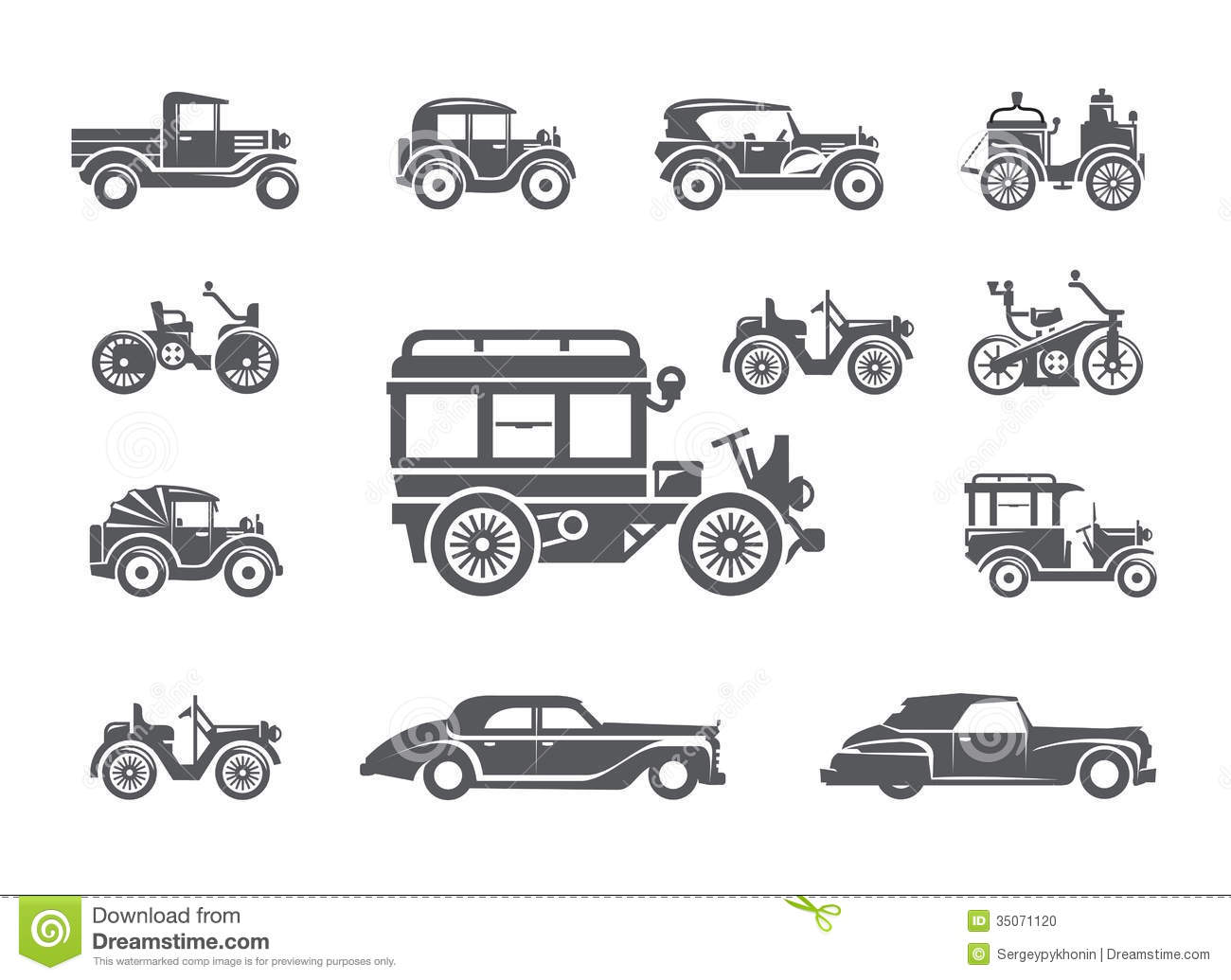 Vintage Car Vector Illustration