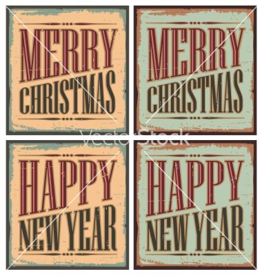 Vintage Christmas Cards Templates Free