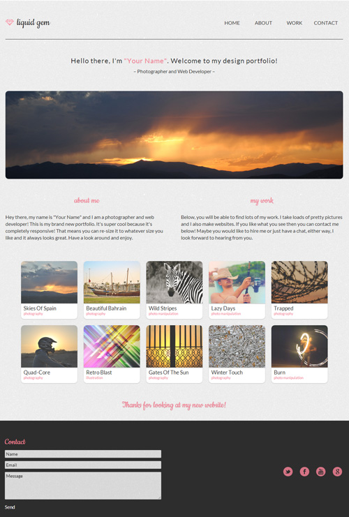 Web Responsive Website Templates PSD Free Download