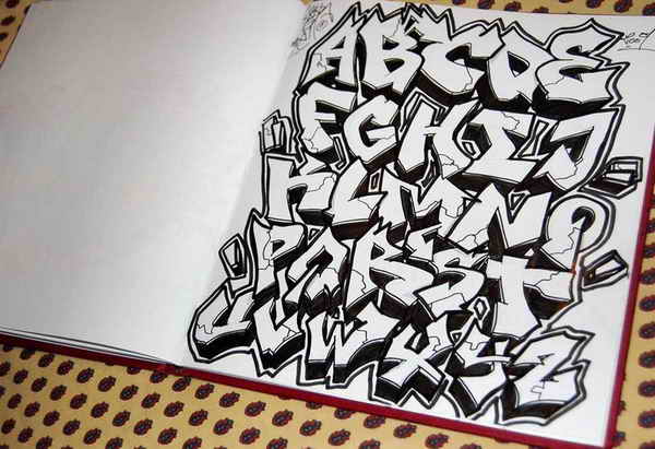 Wild Style Graffiti Alphabet Letters